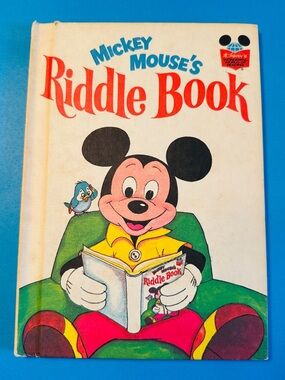 Disney Wonderful World of Reading Mickey Mouse Riddle Hardcover Book VTG 1972